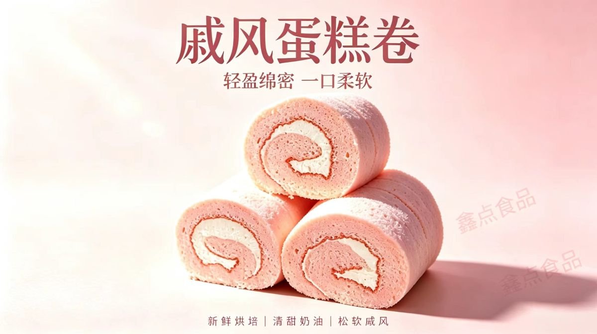 戚风蛋糕卷（草莓）
